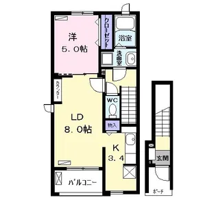 アンジューみのり【2階】の間取り