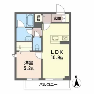 コパン・アンソレイユ【1階】の間取り