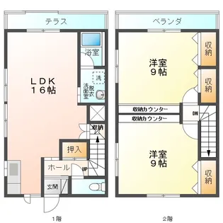 メゾネットサンライズの間取り