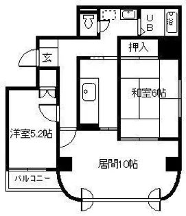 ベルエアーパレス滝川【4階】の間取り