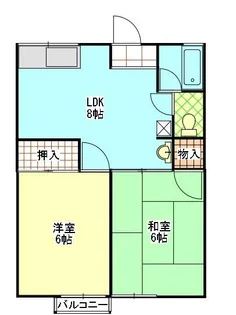 シティハイム聖和【2階】の間取り