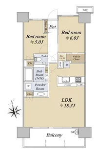 シティテラス大森西【10階】の間取り