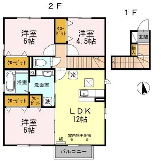 ビーハウス有田 C【2階】の間取り