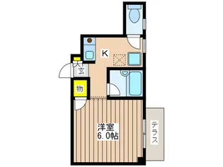 レスポワ-ル八王子【1階】の間取り