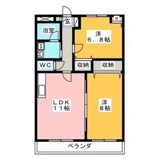 ヴィブレクレールII【3階】の間取り