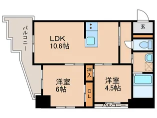 S-FORT鹿児島中央【14階】の間取り