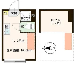 エルキュールテラス【1階】の間取り
