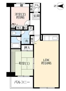 URベイサイト本牧-II【1階】の間取り