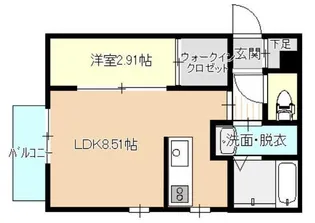 ユイシア福室【1階】の間取り