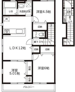 リーブルファイン南平野【2階】の間取り