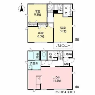 メイプルリーフ B棟【1階】の間取り