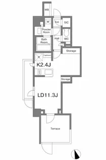 オープンレジデンシア千駄木フロントコート【1階】の間取り