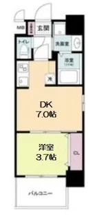 プライマル南森町パークビュー【5階】の間取り