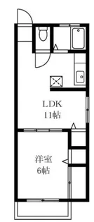 キタジママンション【5階】の間取り
