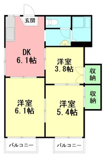 コーポ小沢【2階】の間取り