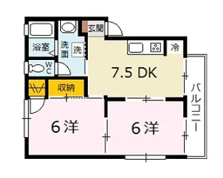 シャトルあすか B【1階】の間取り