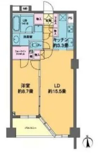 カスタリア高輪【4階】の間取り