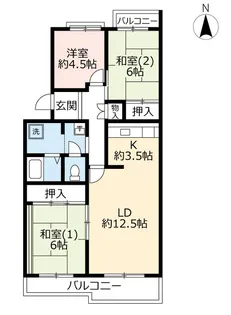 UR高の原駅前【1階】の間取り