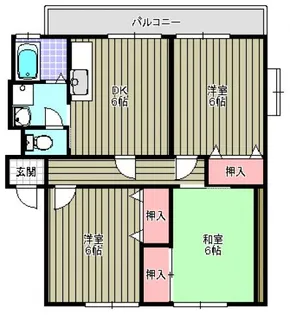 日興苑SSハイツA棟【2階】の間取り
