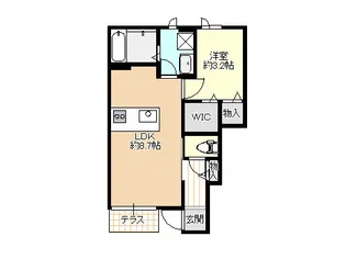 サウスコート【1階】の間取り