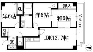 パレフルール【5階】の間取り