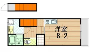 RIDERE(リーデレ)五日市中央【2階】の間取り