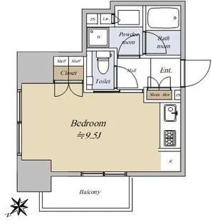 シティハウス中目黒ステーションコート【14階】の間取り