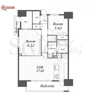 アンアージュ白壁【10階】の間取り