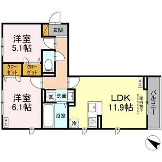 BLOOM(ブルーム)【3階】の間取り