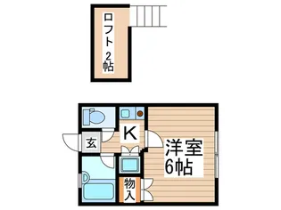 サンビ-ム武蔵境【2階】の間取り
