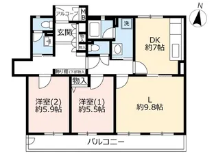 UR千葉ニュータウン原山第二【3階】の間取り