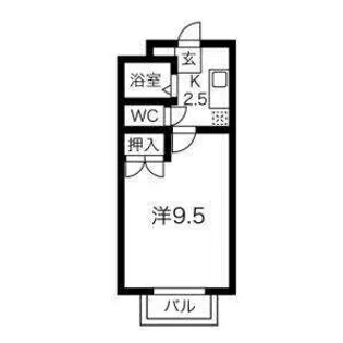 ハイツナカミチII【1階】の間取り