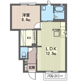 ディアコートB【1階】の間取り
