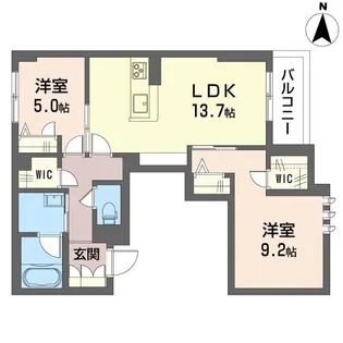 リビリエーヌII【3階】の間取り