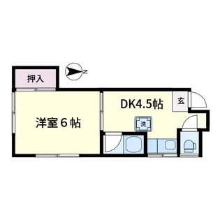 栗谷コーポ【2階】の間取り