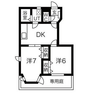 ガーデンヒーロA【1階】の間取り