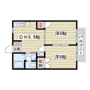 アメニティーハイム【1階】の間取り