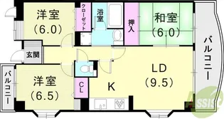 リバーウエスト【3階】の間取り