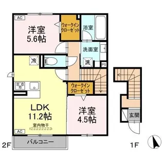 アンティエーヌ トリシア【2階】の間取り