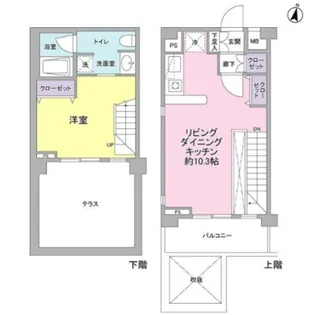 サンピエス桜新町【1階】の間取り