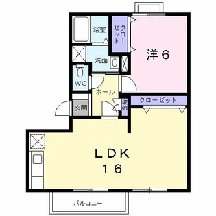 シャトールB【2階】の間取り