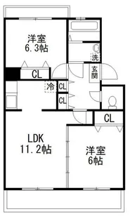 ファミールグラン【1階】の間取り
