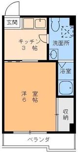 花繁ビル【6階】の間取り
