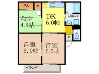 ヴィラボナールB【2階】の間取り