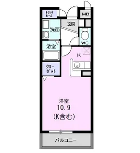 カーサ・ポプルス【2階】の間取り
