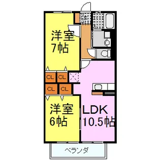 アコードデファン【1階】の間取り