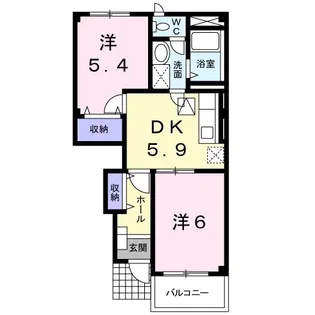 エクセレント ハイツ C【1階】の間取り