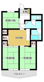 港マンション【4階】の間取り