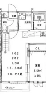 アンピオ賀茂弐番館【1階】の間取り