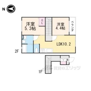 ANEXO岸ノ上【2階】の間取り